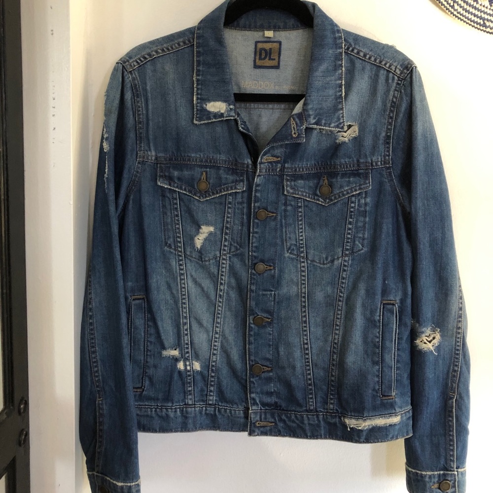 Michael Stars Distressed Denim Jacket